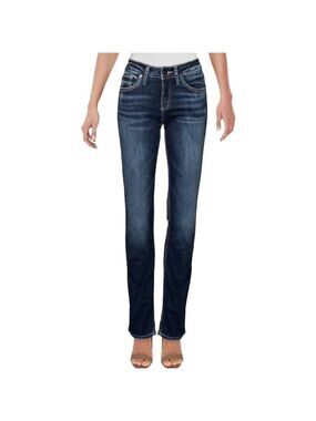 SUKO Size 29x31" Avery Slim Bootcut Faded Mid Rise Distressed Blue Denim…